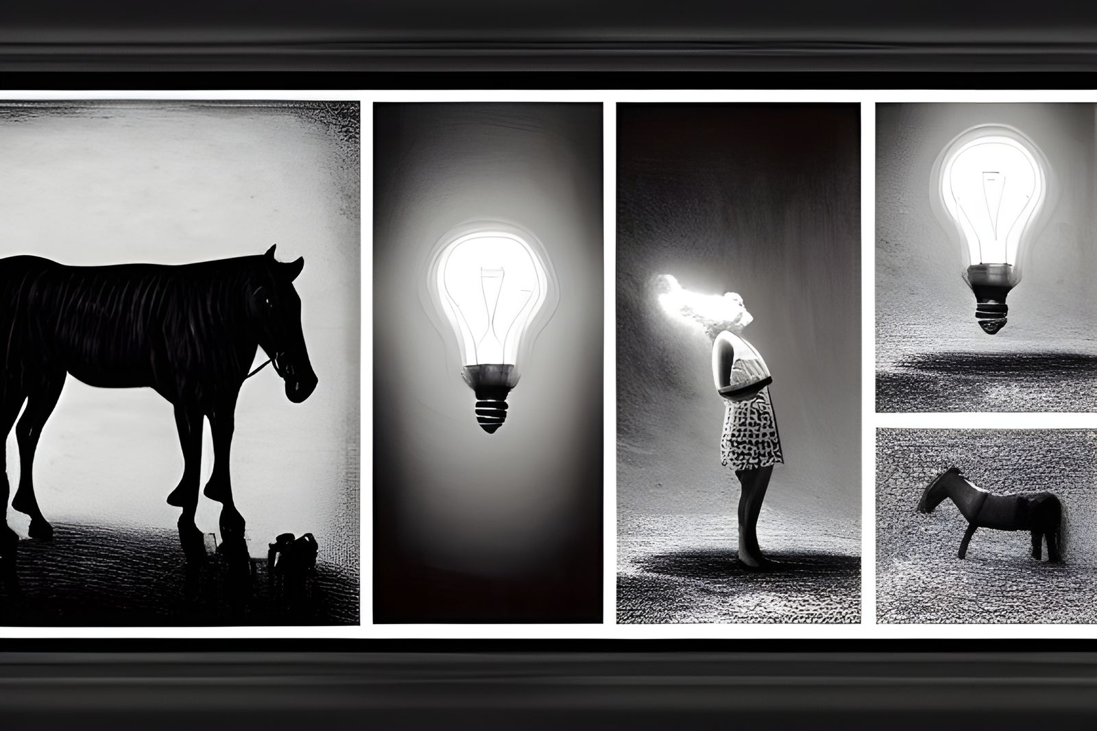 Distressed Figures in a War Landscape as Matte Oil Painting