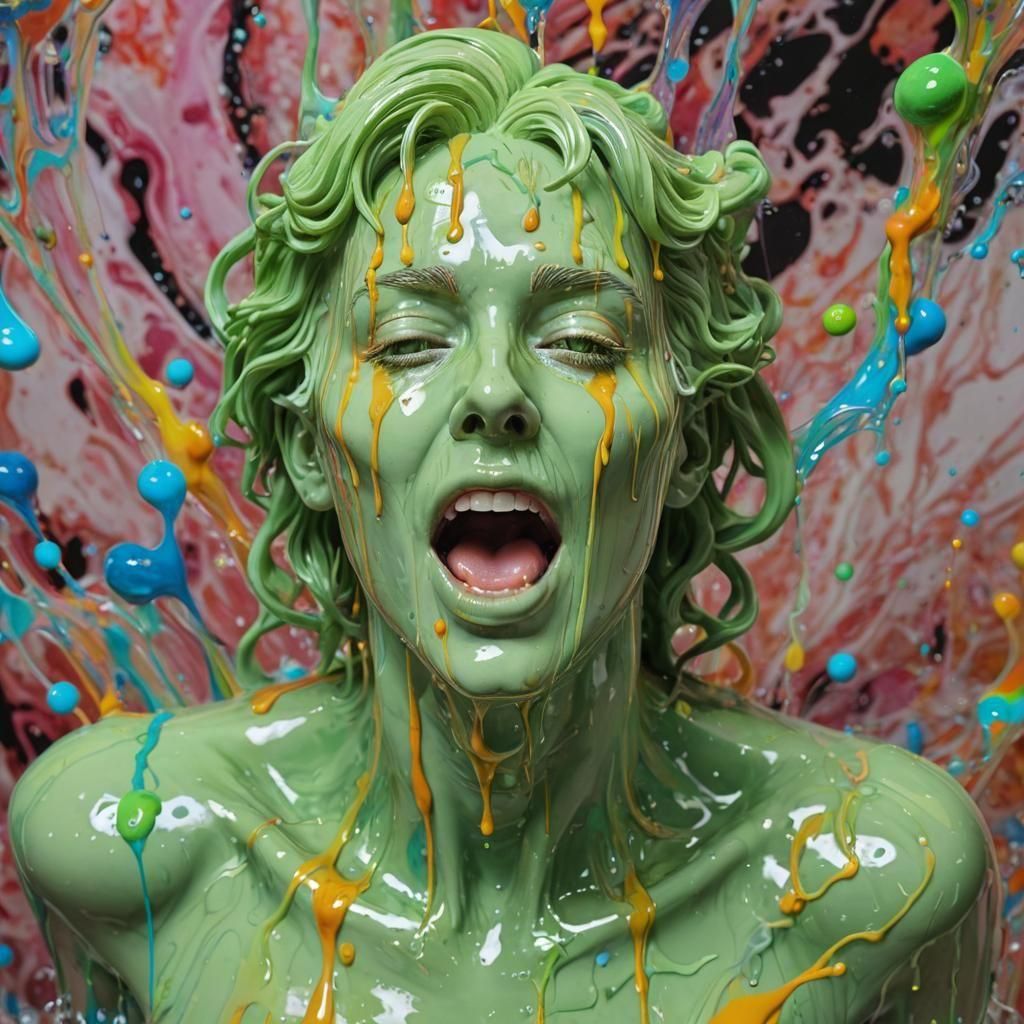 Psychedelic Opera Singer in Hyperrealistic Detail