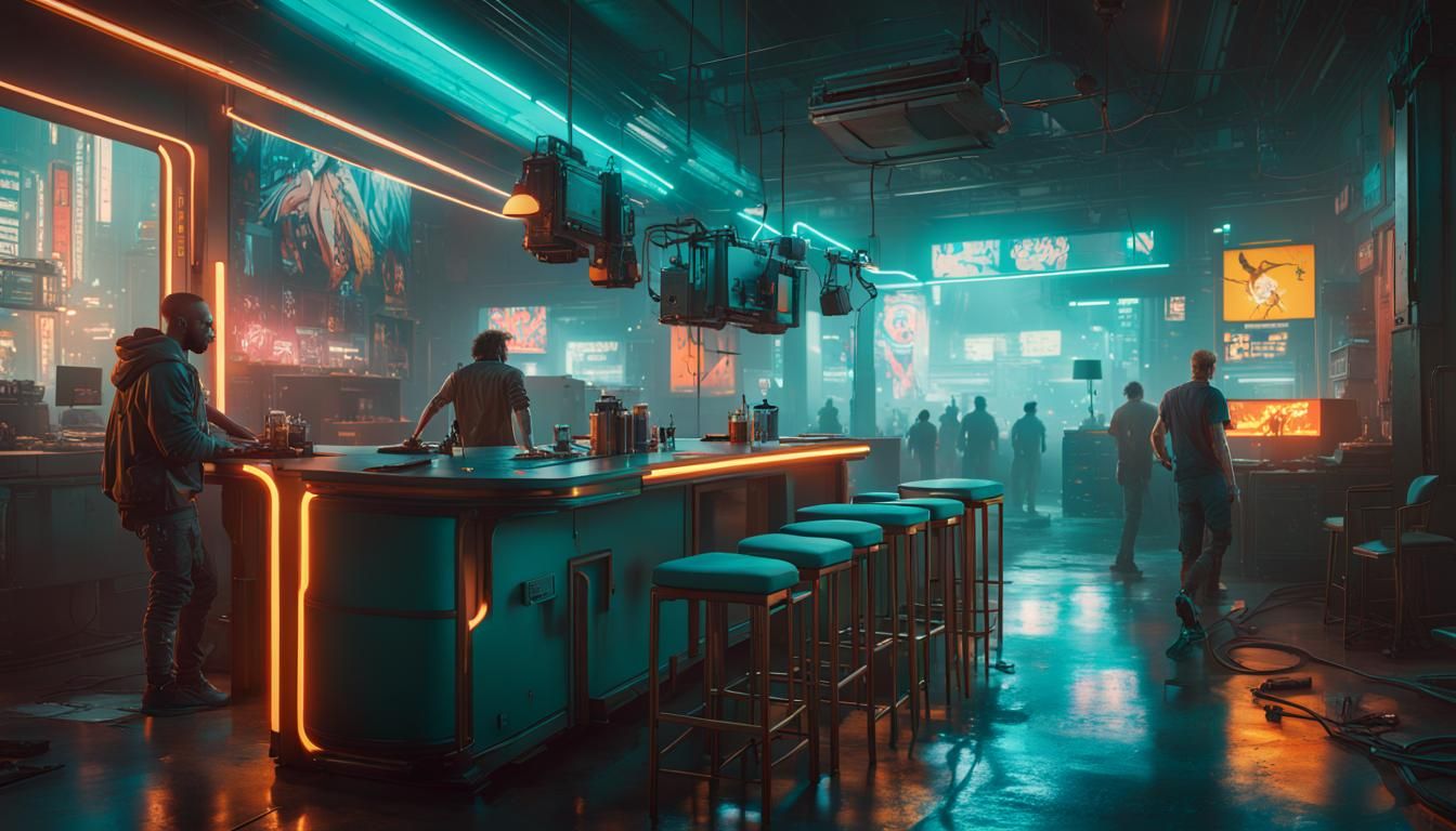 Cyberpunk Cityscape Concept Art in 8K Resolution