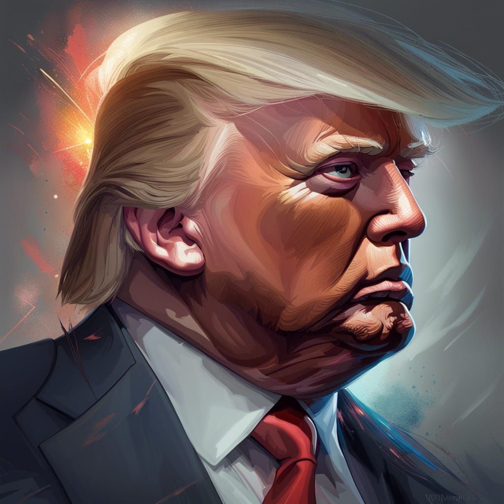 Detailed Portrait of Donald Trump in Artstation Style