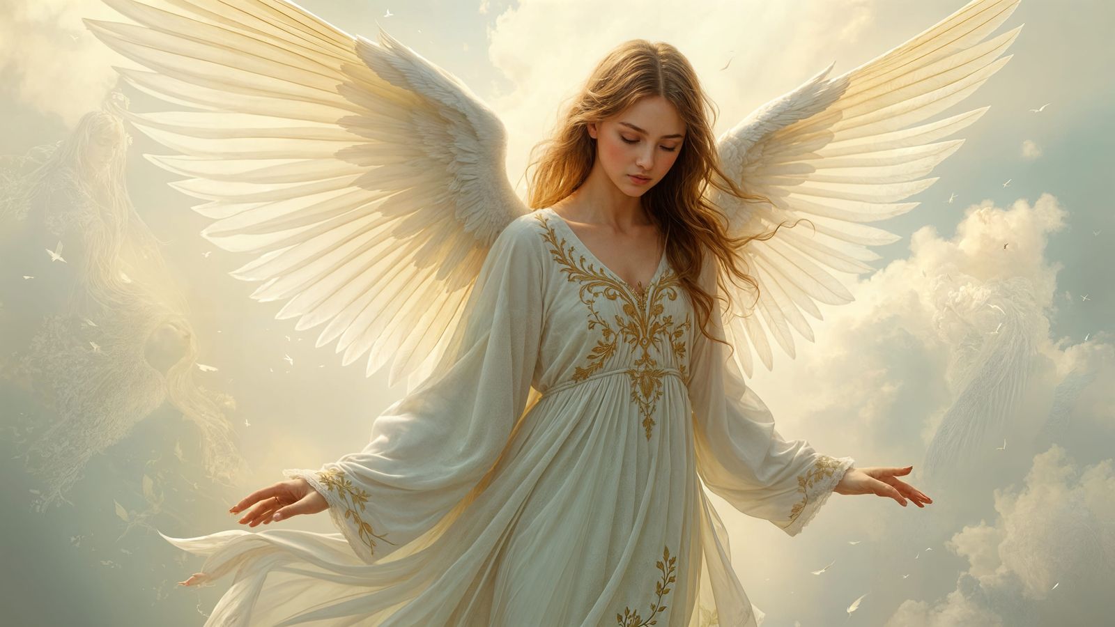 Heavenly Being in Ethereal Light