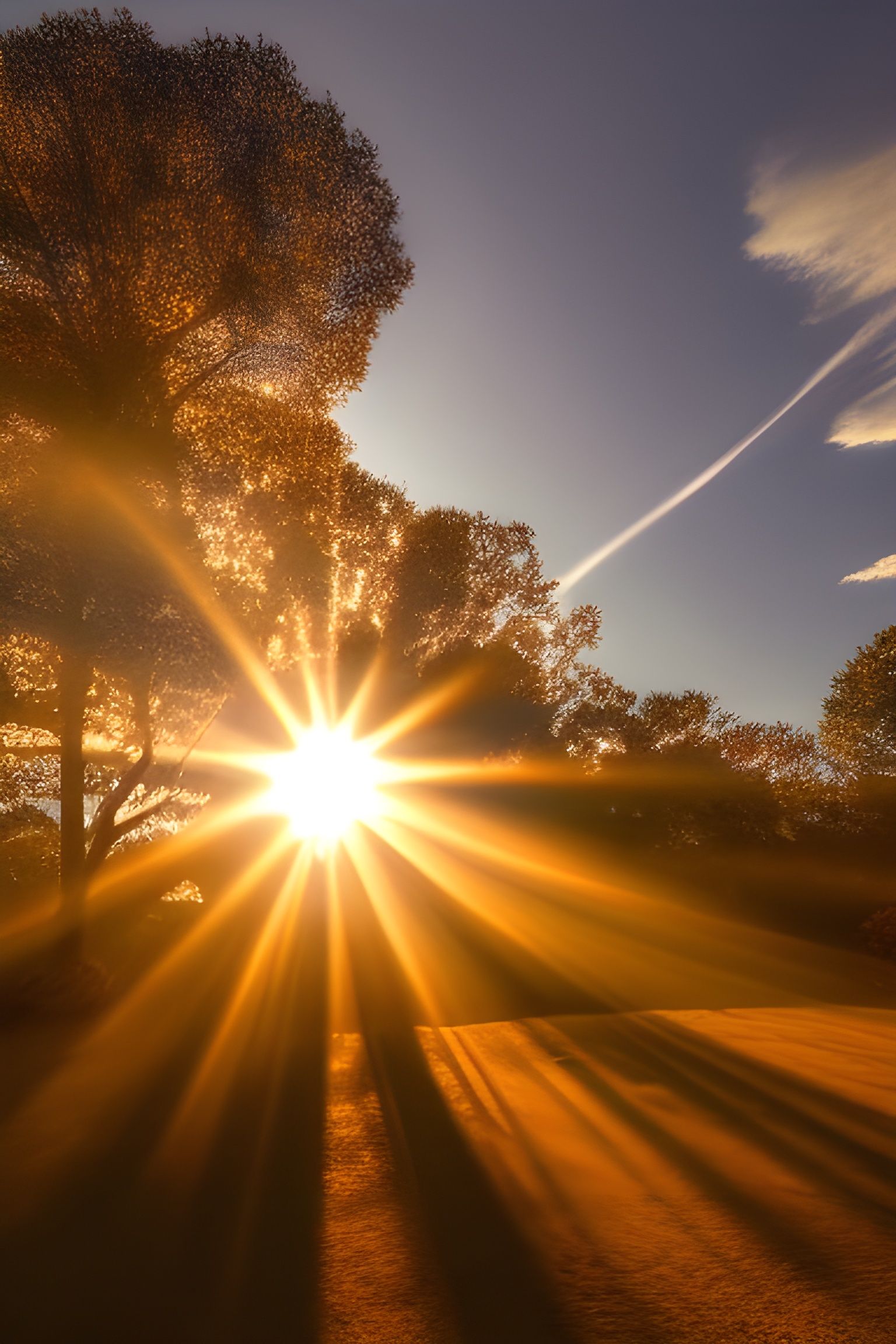 Radiant Sunrise: Breaking Free into Morning Light