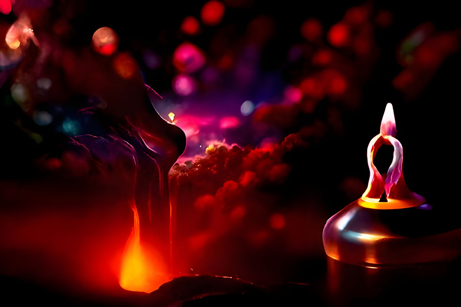 Celestial Lava Lamp: A Hypermaximalist Digital Painting