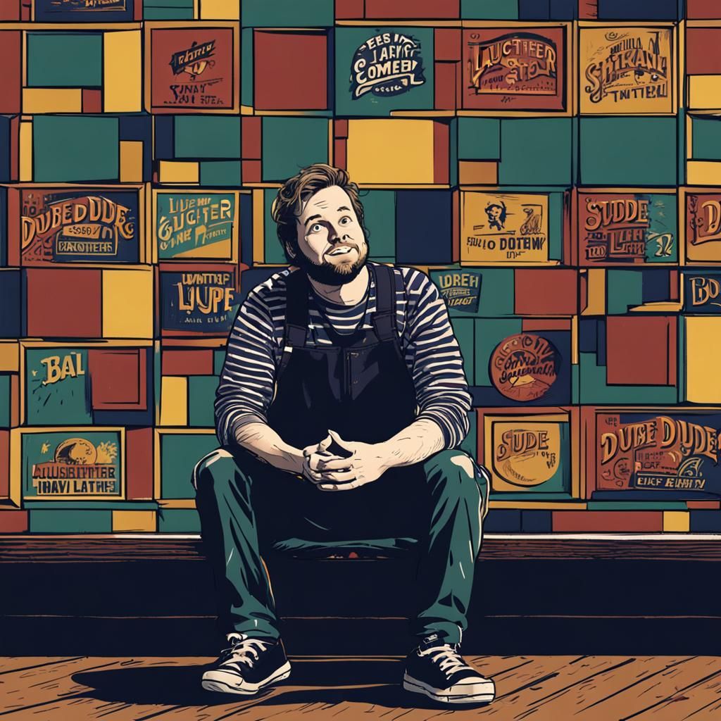 Comedian Performing Stand-Up Routine on Stage