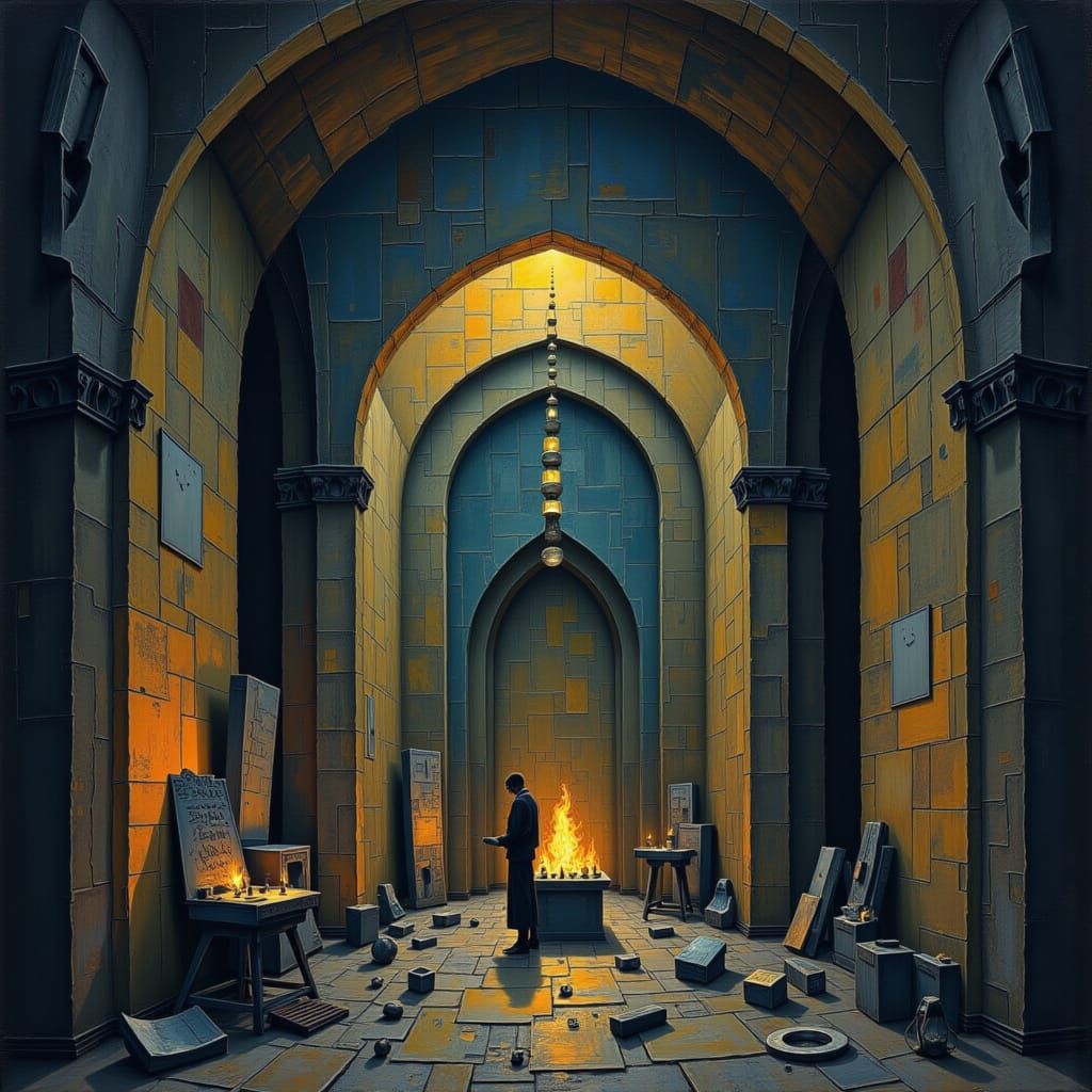 Synesthetic Tomb of Candle Memory: Sensory Gothic Surrealism