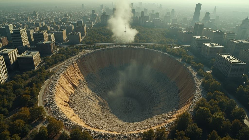 Devastated Washington D.C. After Meteorite Strike