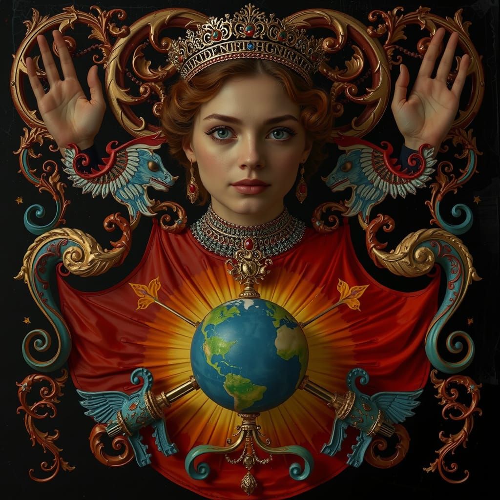 Abstract Swirling Forms in Vibrant Red Hues