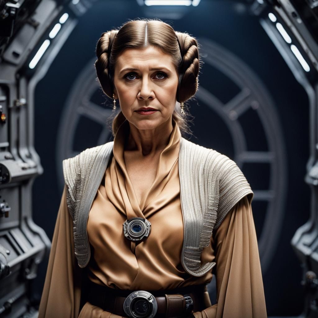 Princess Leia in The Empire Strikes Back, Hyperrealistic