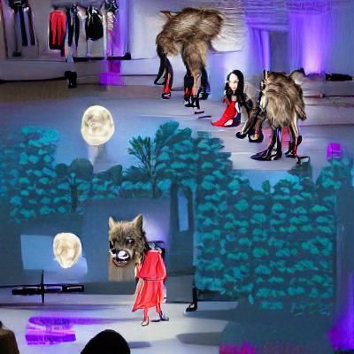 Werewolf Fashion Show in Nintendo Game Style