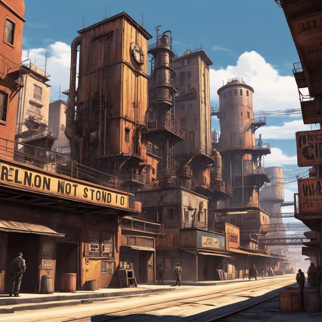 Solitary Figure Stands on Mojave Wasteland's Rocky Outcroppi...