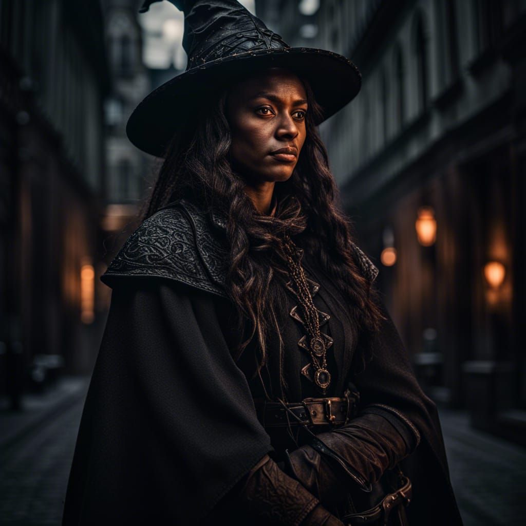 Hyperrealistic Witch Hunter Portrait