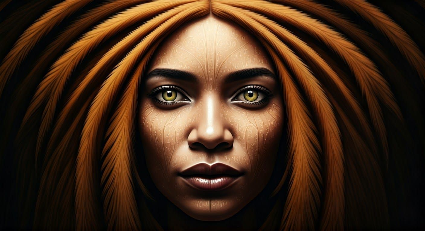 Intertwined Figures in South African-Inspired Surrealist Sty...