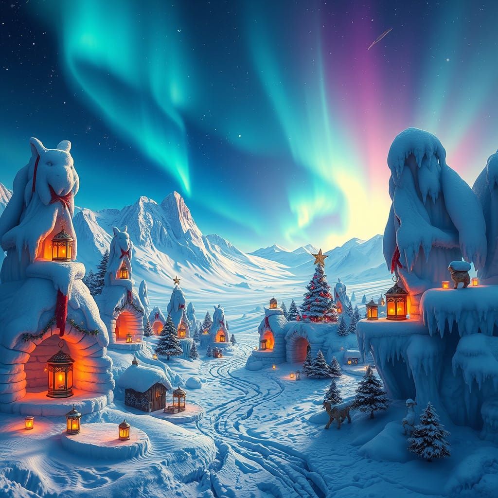 Christmas in an Antarctic Winter Wonderland of Glaciers and....