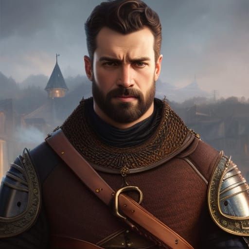 Noble Man Portrait in Hyperdetailed Fantasy Art Style