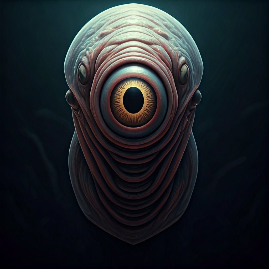 Cyberpunk-Inspired, Hyper-Realistic Cryptid Squid with Unset...