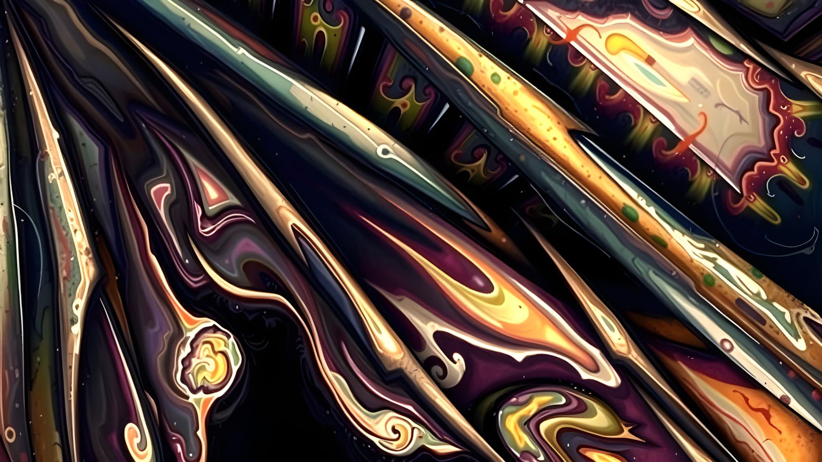 Vibrant Surrealist Oil Painting in Abstract Fauvist Style