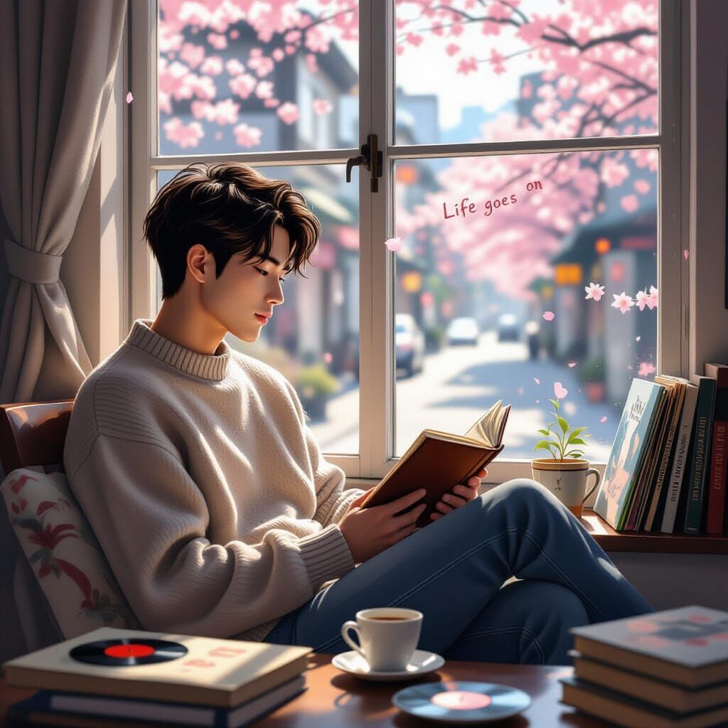 Seoul Stillness: A Young Man's Contemplation