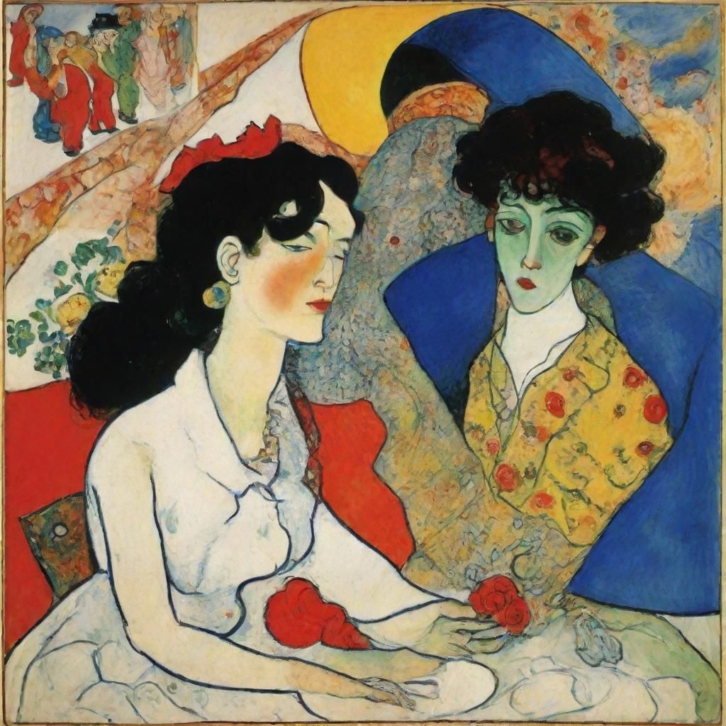 Scylla and Charybdis: Magazine Cover in Expressive Style