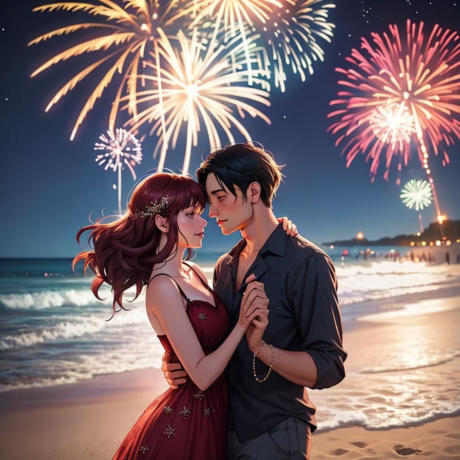 Romantic Beach New Year's Eve Celebration