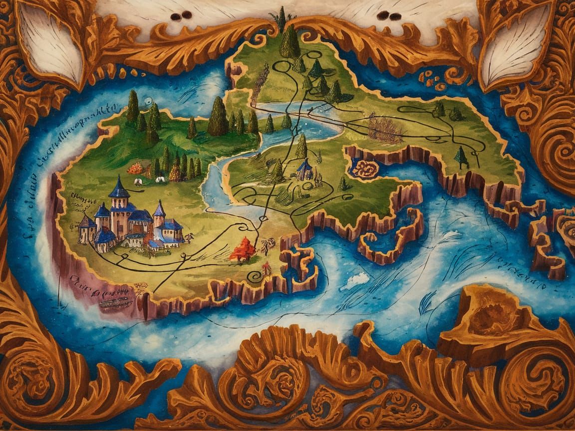 Faerie Kingdom: A Detailed Fantasy Map