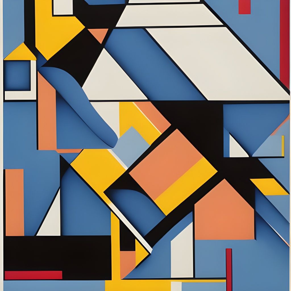 Retro Geometric Abstraction Inspired by Theo van Doesburg