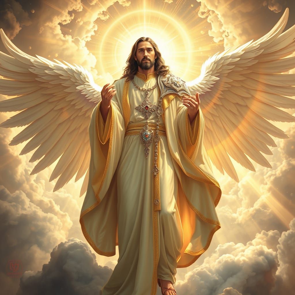 Majestic Jesus Christ in Renaissance Digital Art Style