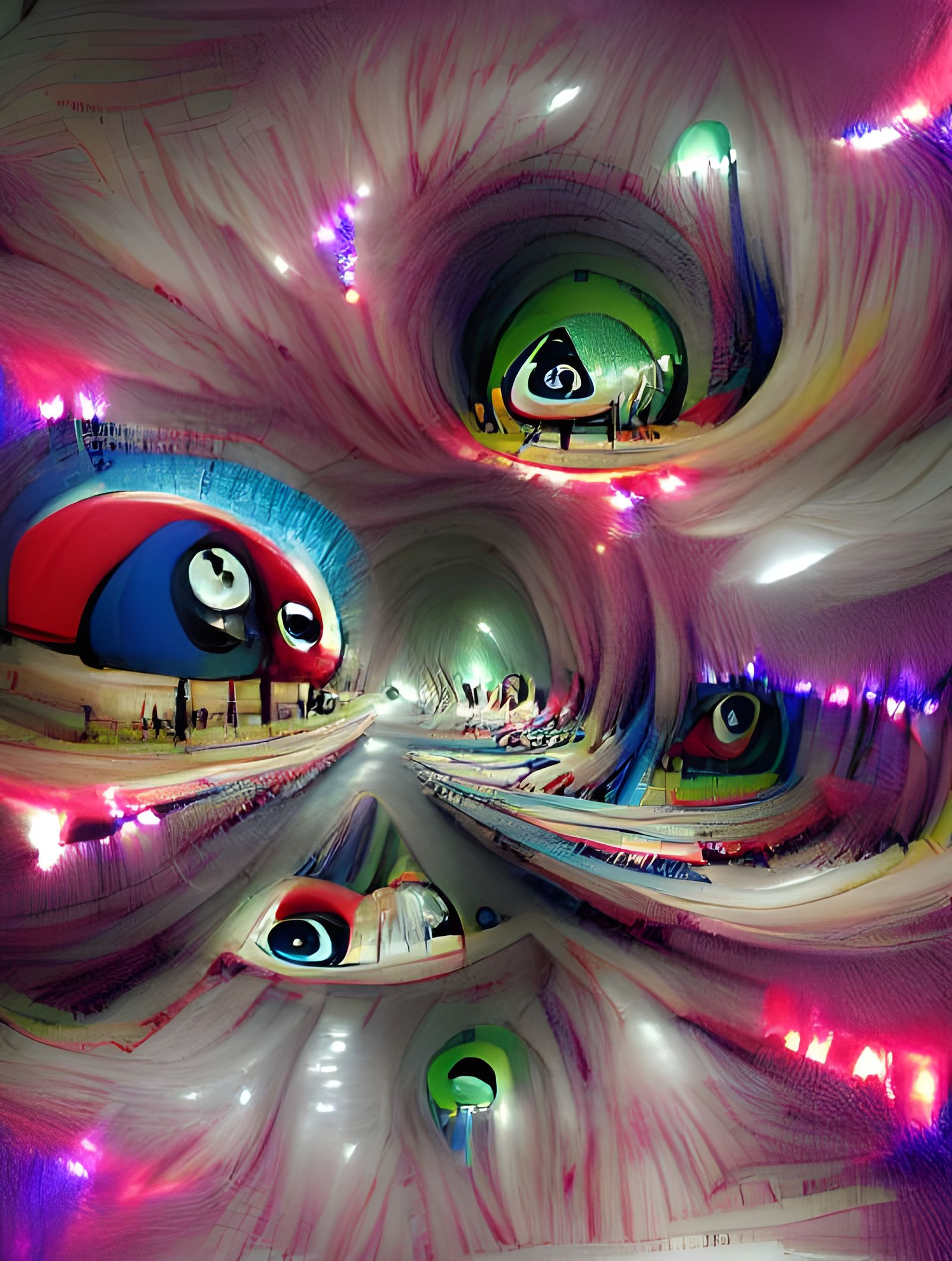 Neverending Eyeball Tunnel: A Surreal Vision