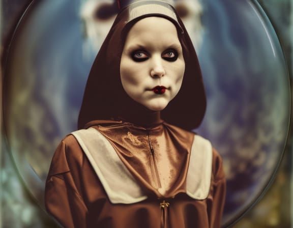 Demonic Priest at Despoiled Altar in Gothic Art