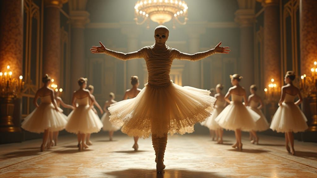 Mummy's Ballet: Surreal Dance Performance