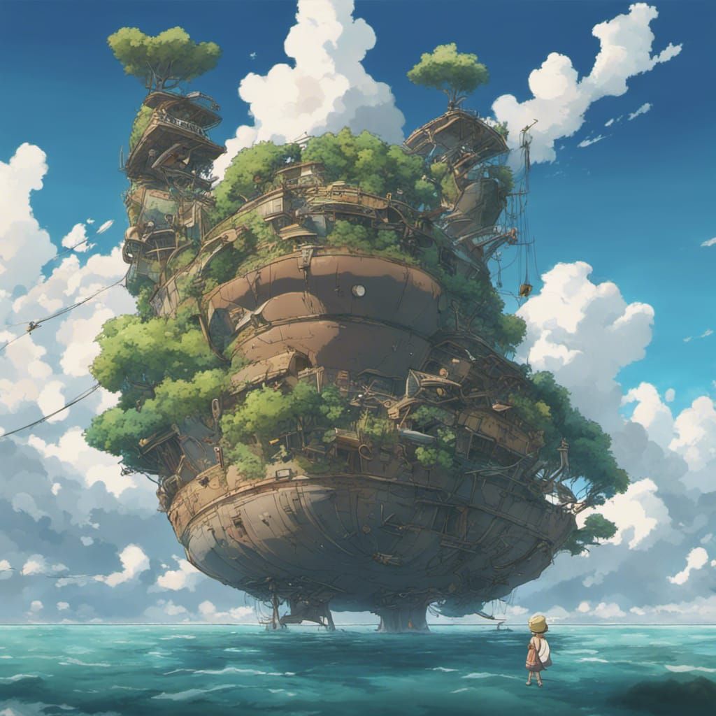 Usopp in Skypiea: Studio Ghibli Anime Visual