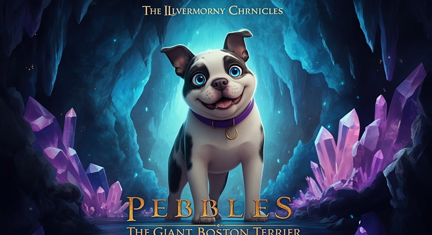 Giant Boston Terrier in Crystal Cavern