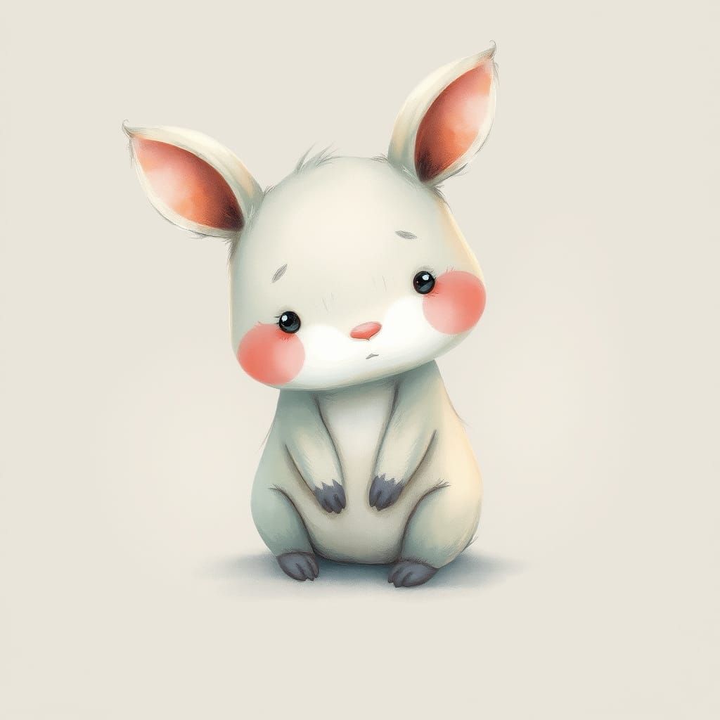 Whimsical Pastel Creature Illustration