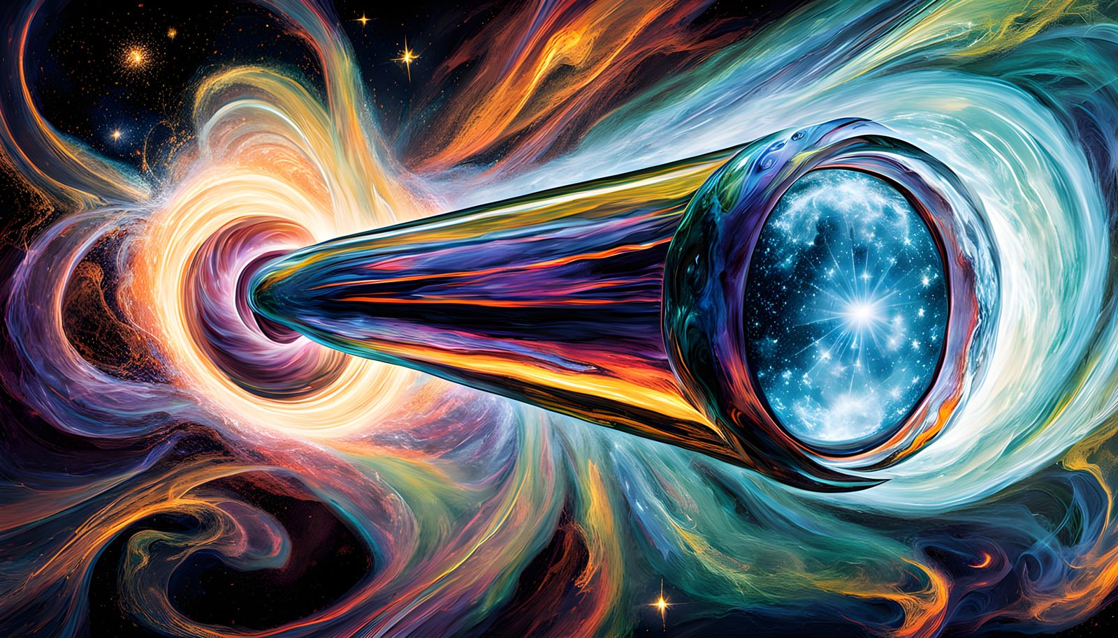 Surreal, Miraculous, Superluminal Starship Racing Through Co...