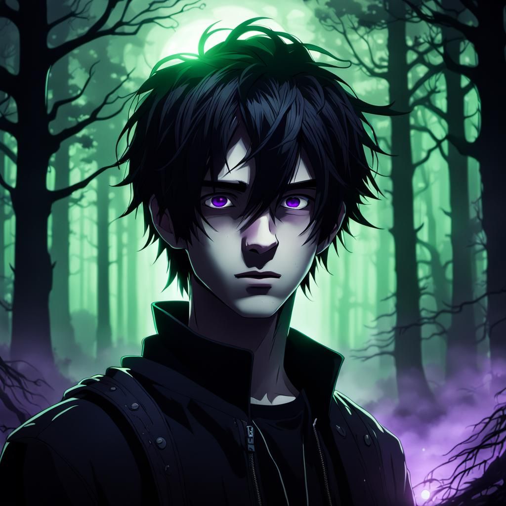 Lost Soul in Midnight Forest