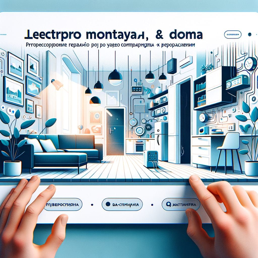 Modern Apartment Electrical Installation Website Hero Sectio...