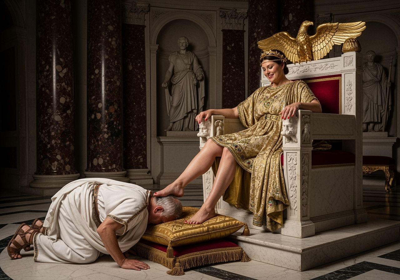 Empress Messalina's Disdain: A Baroque-Inspired Scene