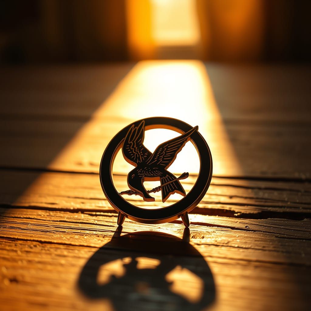 Realistic Hunger Games Mockingjay Pin Still Life