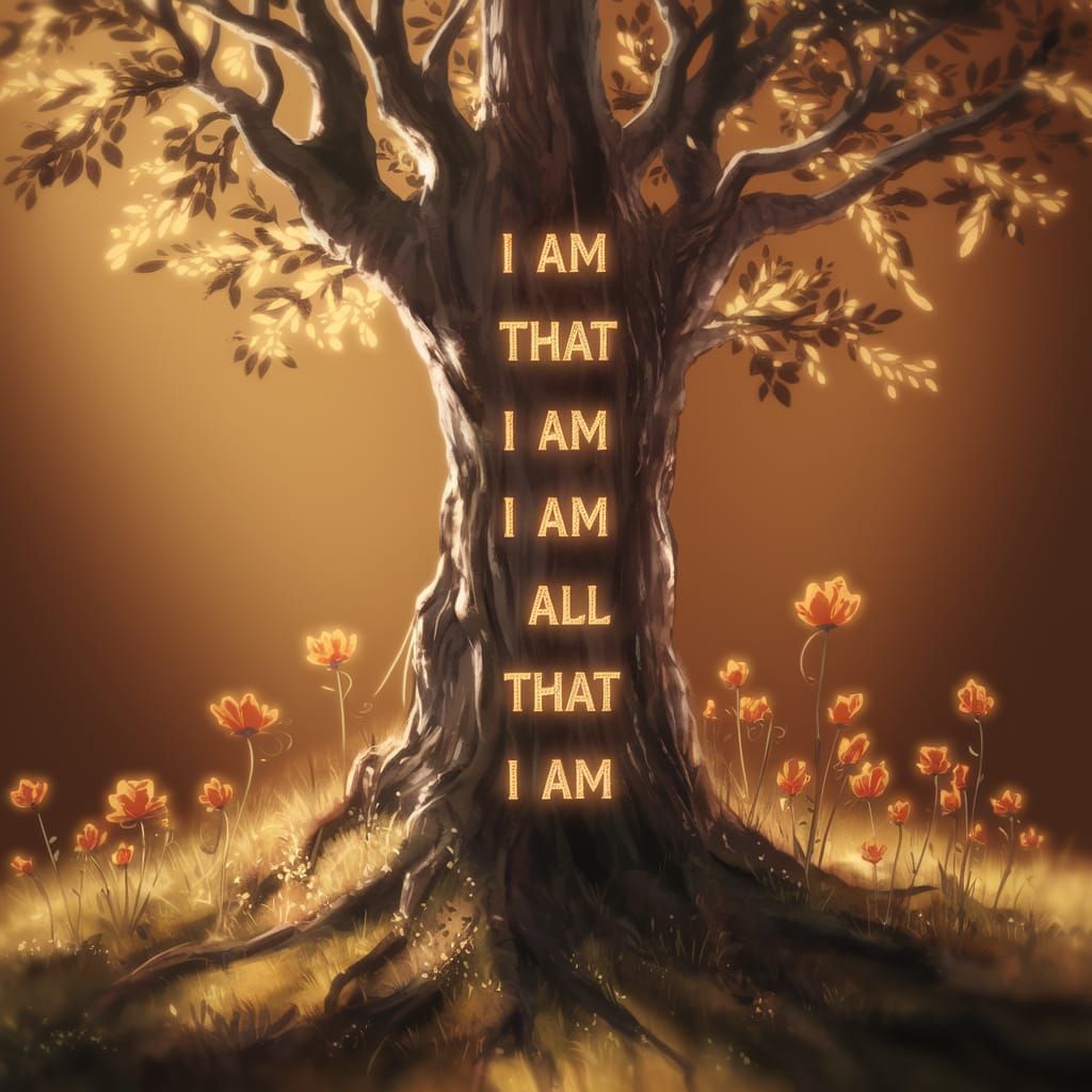 Ancient Tree in Golden Forest Glade