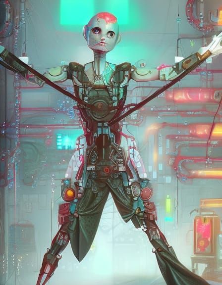 Cyberpunk Robot Dance in Uncanny Valley