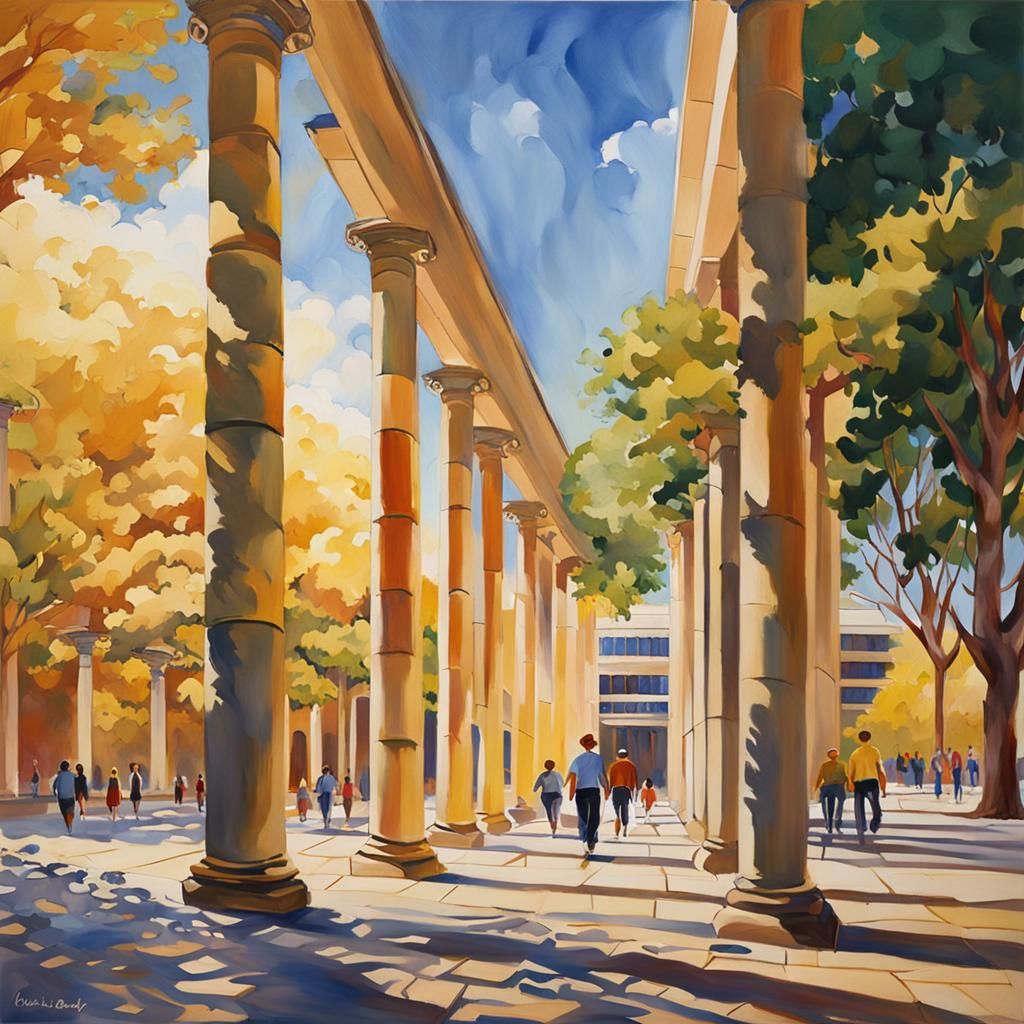 Canberra's Civic Centre: Australian Impressionist Cityscape