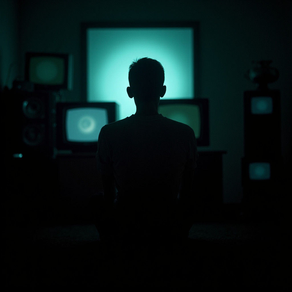 Nostalgic Cinematic Portrait of a Solitary Figure