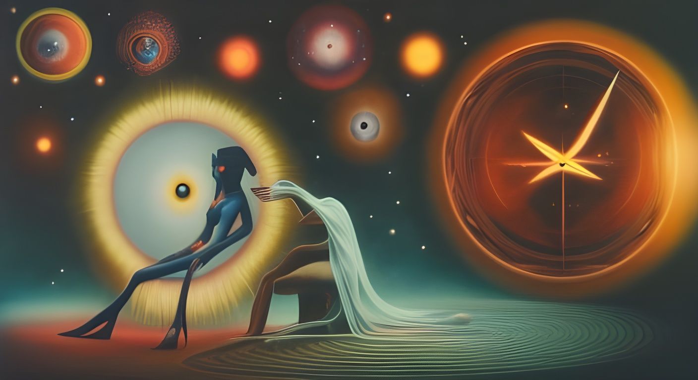 Cosmic Fantasy Art: Time's Surreal Journey