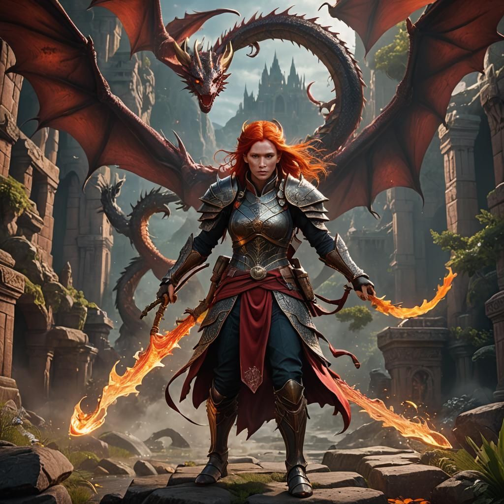 Red-Haired Woman's Spiritual Awakening into Red Dragon
