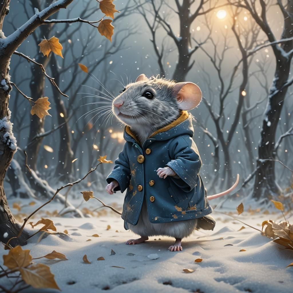 Mouse in Storm: Detailed Fantasy Concept Art