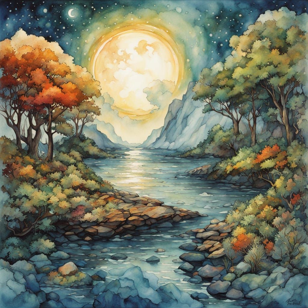 "Create a big colorful depiction of "planet Earth floating majestically in the vast, star-filled cosmos" with swirling g...