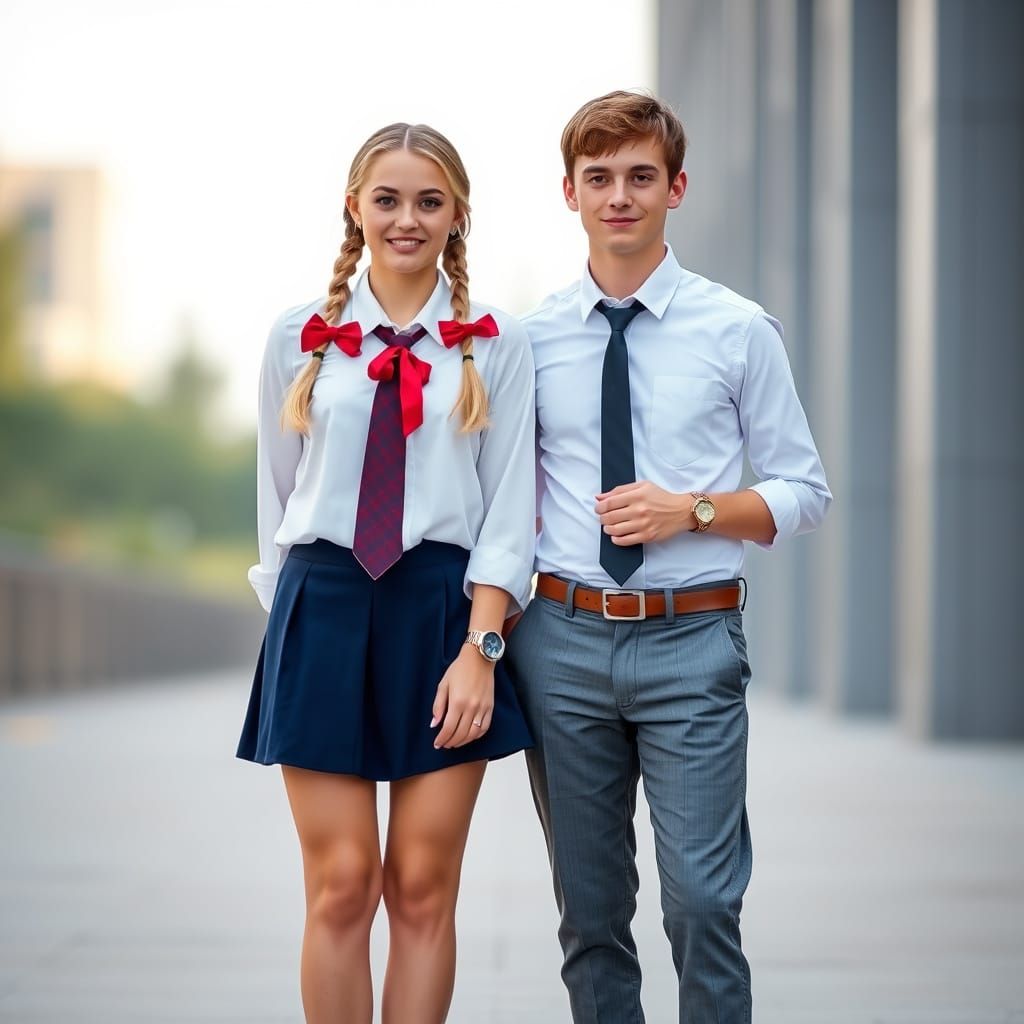 Crisp Portrait of Lena and Ethan with Bokeh Effect