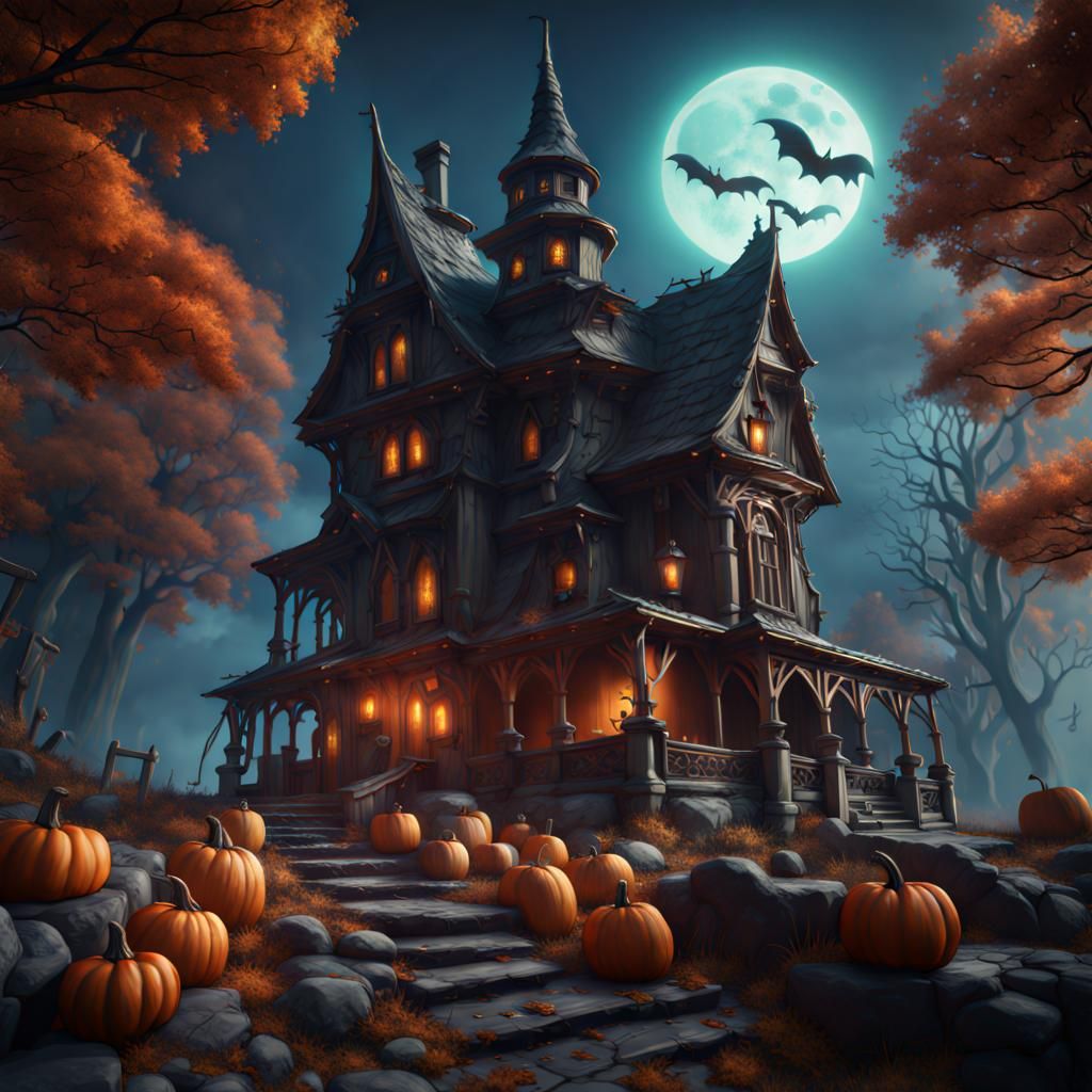 Halloween Fox in Detailed Fantasy Concept Art