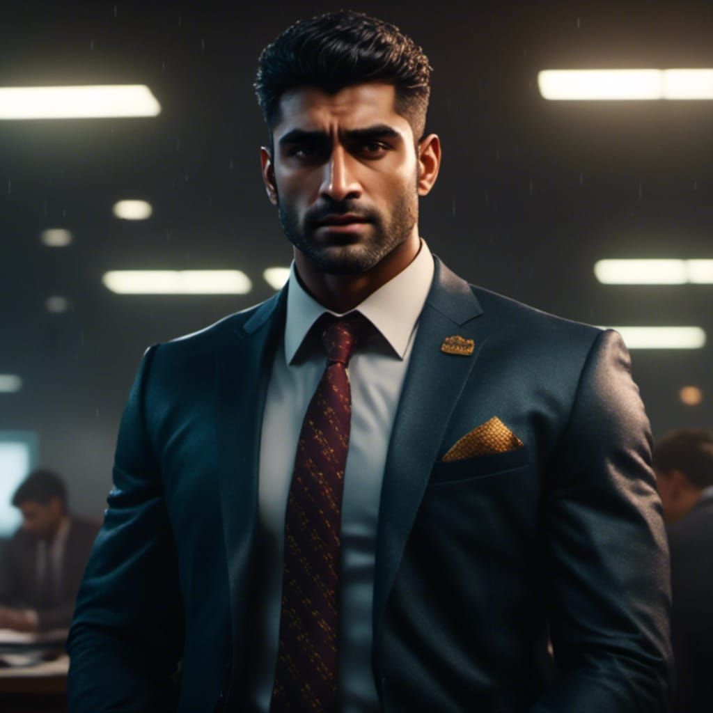 Cinematic Portrait of a Businessman in Moody Lighting