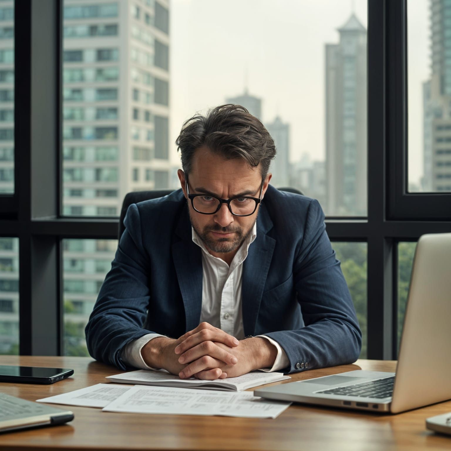 Frustrated Businessman Fails to Sell Perfect Product