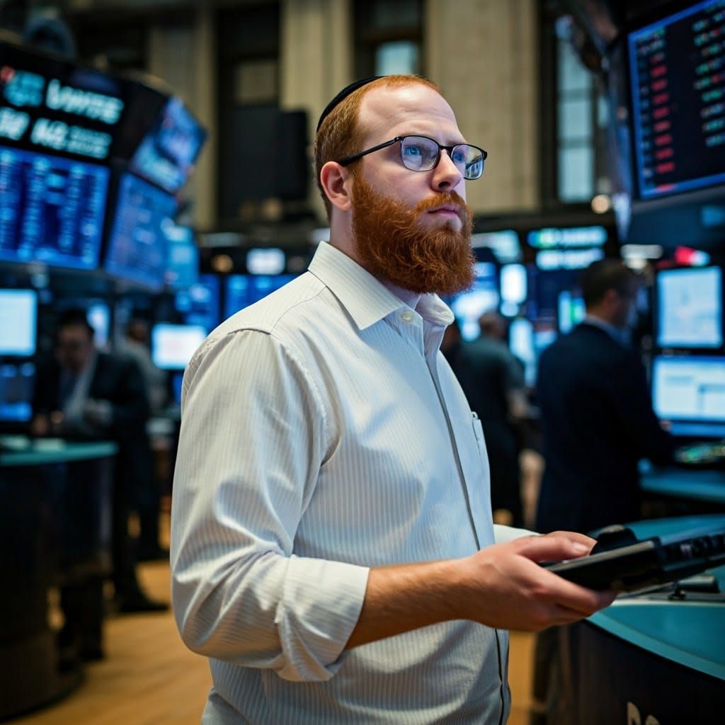 Ultra-Orthodox Trader Studies Stock Market with Intense Focu...